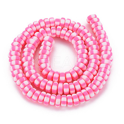 Handmade Polymer Clay Beads Strands LS-CLAY-N008-042C-1