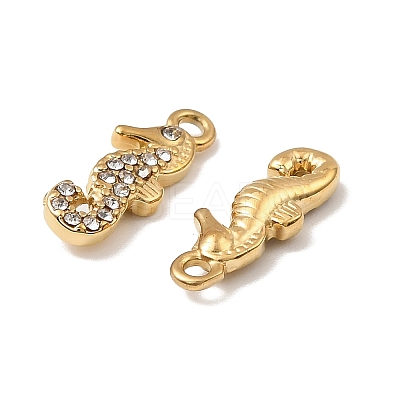 304 Stainless Steel with Crystal Rhinestone Charms STAS-G358-05G-07-1