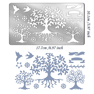 Retro Stainless Steel Metal Cutting Dies Stencils DIY-WH0242-289-1
