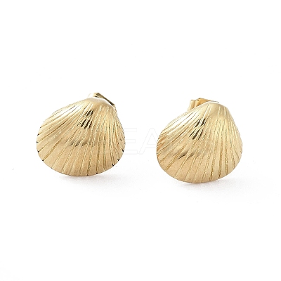 Iron Plating(IP) 304 Stainless Steel Stud Earrings for Women EJEW-D095-15G-1