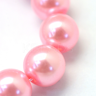 Baking Paint Pearlized Glass Pearl Round Bead Strands HY-Q003-12mm-53-1