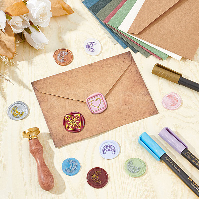 DIY Scrapbook Wax Seal Stamp Sets AJEW-WH0530-001-1