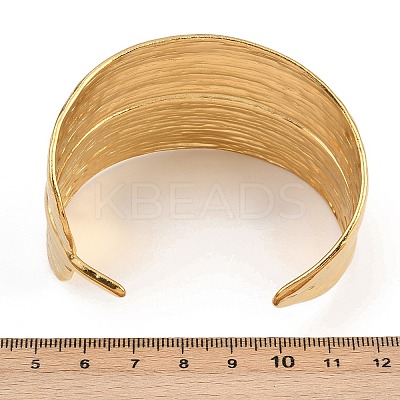 304 Stainless Steel Cuff Bangles for Women LS-BJEW-P362-03G-1