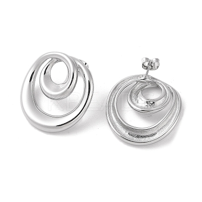 Non-Tarnish 304 Stainless Steel Stud Earrings for Women EJEW-S227-28P-1