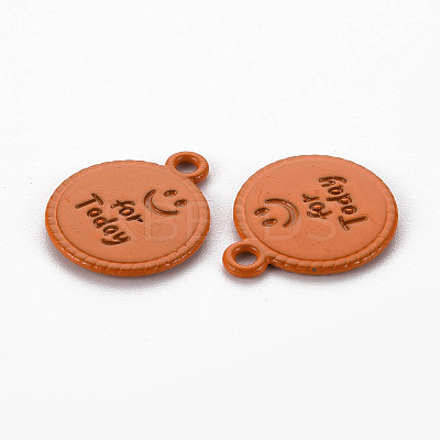 Spray Painted Alloy Pendants LS-PALLOY-Q433-030F-RS-1