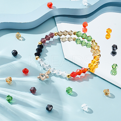 8 Strands 8 Colors Imitation Austrian Crystal 5301 Bicone Beads GLAA-GA0001-90B-1