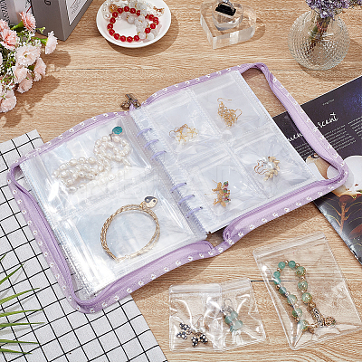 PVC Loose Leaf Jewelry Storage Bag ODIS-WH0038-90D-1