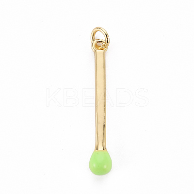 Brass Enamel Pendants KK-S362-032E-NR-1