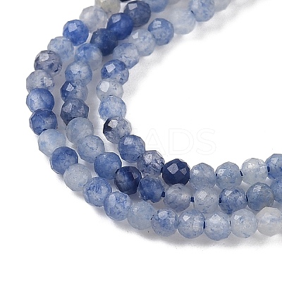 Natural Blue Aventurine Beads Strands G-M449-B01-2mm-1