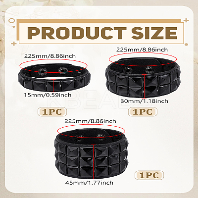 1Box PU Leather Bracelets Set for Women Men BJEW-LP0003-57-1