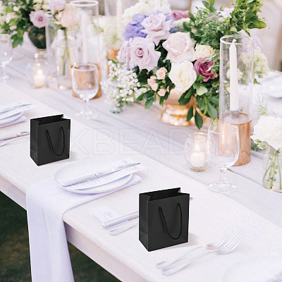 6Pcs Rectangle Paper Gift Storage Bags with Ribbon Handles ABAG-TA0001-65A-1
