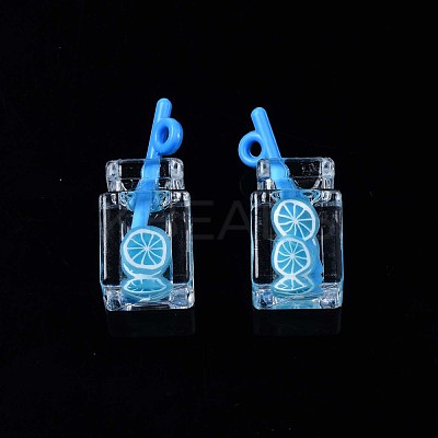 Imitation Drink Resin Pendants CRES-S359-32C-1