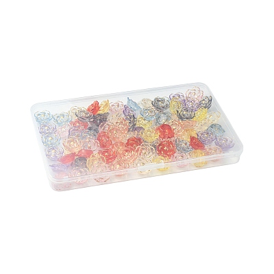 80Pcs 8 Colors Plastic Beads KY-FS0001-46-1