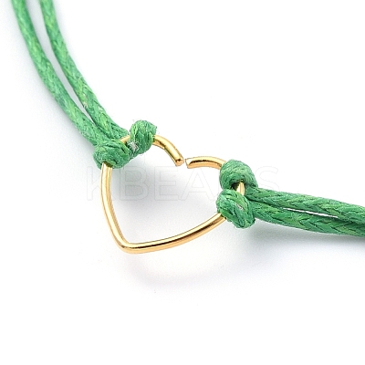 Adjustable Waxed Cotton Cord Bracelets BJEW-JB05064-1