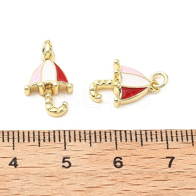 Brass Enamel Charms KK-L237-006G-1