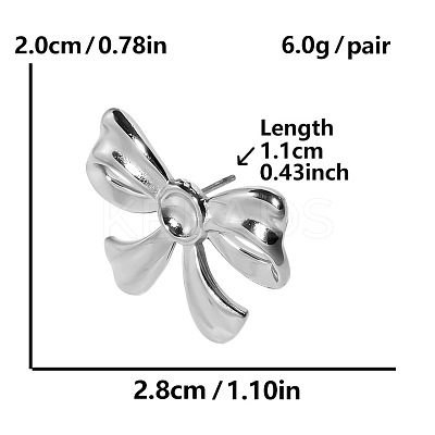 304 Stainless Steel Butterfly Stud Earrings for Women RT1421-1-1