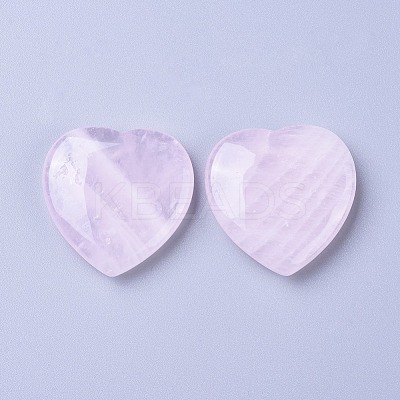 Natural Rose Quartz Heart Love Stone G-I257-01-1