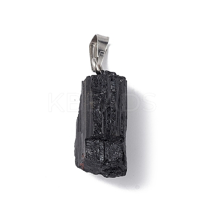 Natural Black Tourmaline Pendants G-F739-01P-1