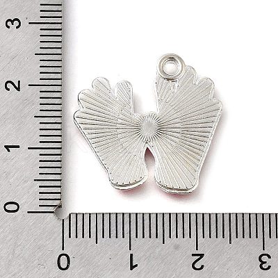Breast Cancer Pink Awareness Ribbon Theme Alloy Enamel Pendants LS-ENAM-C026-01E-S-1