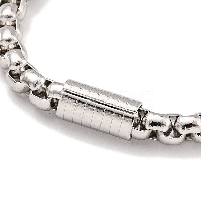 Tarnish Resistant 201 Stainless Steel Box Chain Bracelets for Women LS-BJEW-R318-03C-P-1