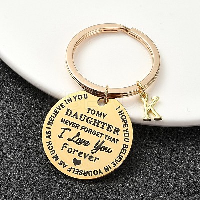 Valentine's Day Brass & 201 Stainless Steel Keychain KEYC-YW00097-11-1