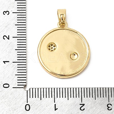 Brass Clear Cubic Zirconia Pendants LS-KK-G554-10B-G-1
