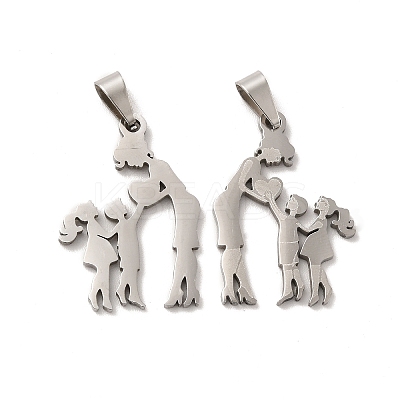 Non-Tarnish Mother's Day/Teachers' Day 201 Stainless Steel Pendants STAS-K251-012-1