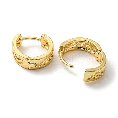 Brass Hollow Hoop Earrings EJEW-M236-01D-G-1
