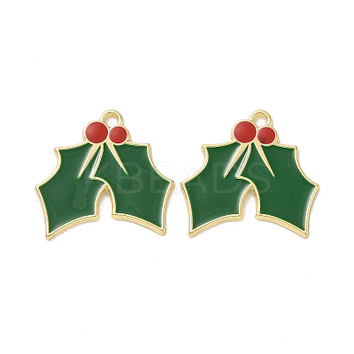 Christmas Theme Rack Plating Alloy Enamel Pendants X-PALLOY-O109-20LG-1
