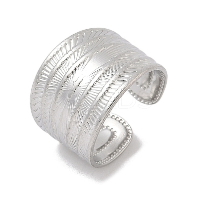 304 Stainless Steel Open Cuff Rings RJEW-A079-01F-P-1
