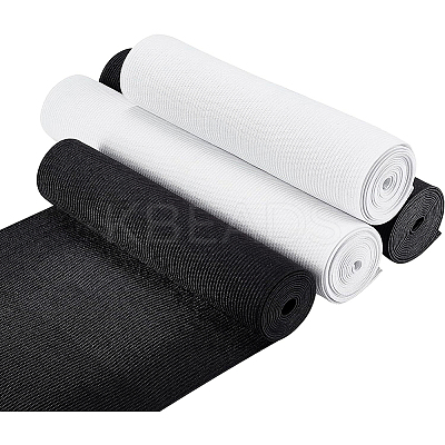 4m 4 Style Black & White Flat Elastic Rubber Band OCOR-BC0001-63-1