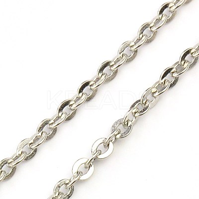 Tarnish Resistant 304 Stainless Steel Women Chain Necklaces X-NJEW-C079-01-1
