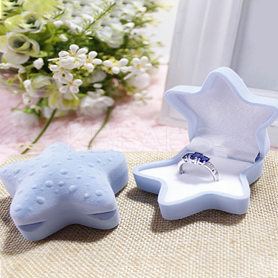 2Pcs 2 Colors Velvet Jewelry Boxes CON-LP0001-83-1