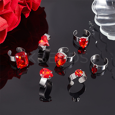 304 Stainless Steel Cuff Rings RJEW-PH01324-1