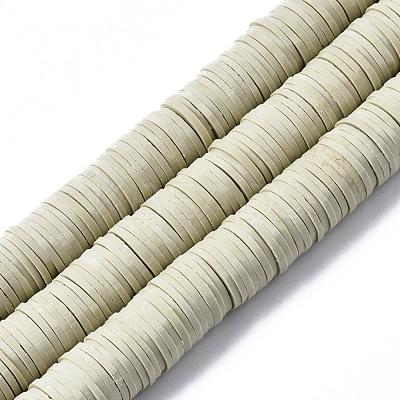Flat Round Handmade Polymer Clay Beads CLAY-R067-12mm-02-1