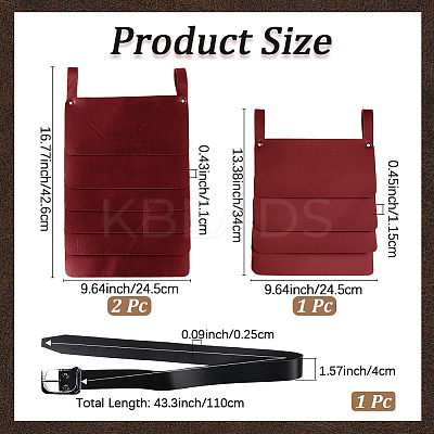 Medieval Viking PU Leather Belt Skirt AJEW-WH20077-031B-1