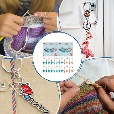 Round Stitch Markers HJEW-AB00283-1