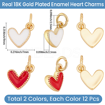 24Pcs 2 Colors Enamel Charms KK-BBC0025-01-1