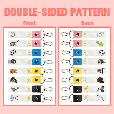 PU Leather & Cotton Name Marker Keychain AJEW-WH0514-003-1