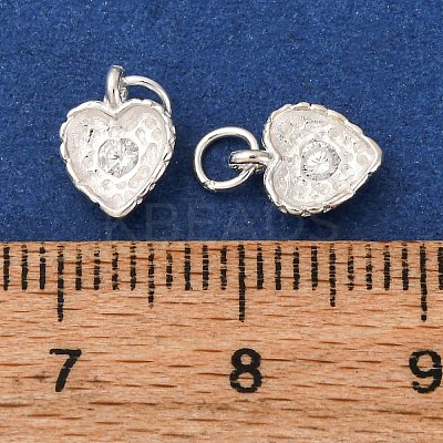 925 Sterling Silver Pave Clear Cubic Zirconia Pendants STER-A047-05B-S-1