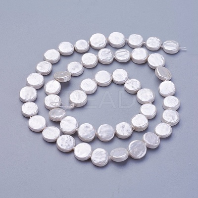 Shell Pearl Beads Strands X-BSHE-P030-01A-1