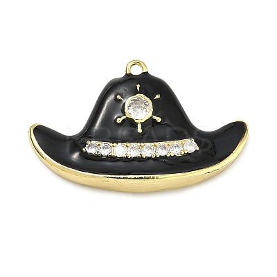 Brass Enamel Pendants KK-B171-02G-03-1