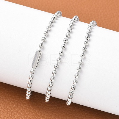 Tarnish Resistant Classic Plain 304 Stainless Steel Mens Womens Ball Chain Necklaces LS-STAS-M174-007-1