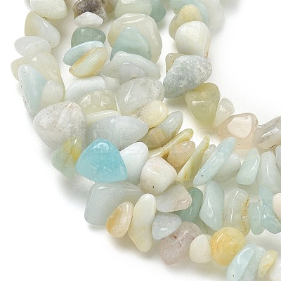 Natural Flower Amazonite Chips Beads Strands G-M205-12B-1