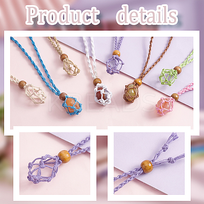 9Pcs 9 Colors Braided Cotton Thread Cords Macrame Pouch Necklace Making FIND-PH0010-47A-1