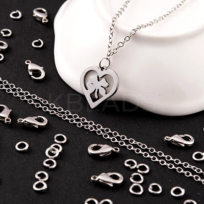 DIY 3m Oval Brass Cable Chains Necklace Making Kits DIY-FS0001-21P-1