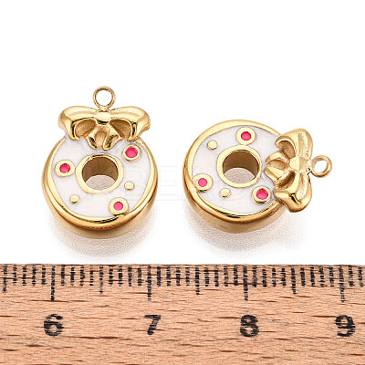 304 Stainless Steel Enamel Pendants X1-STAS-T068-10B-1