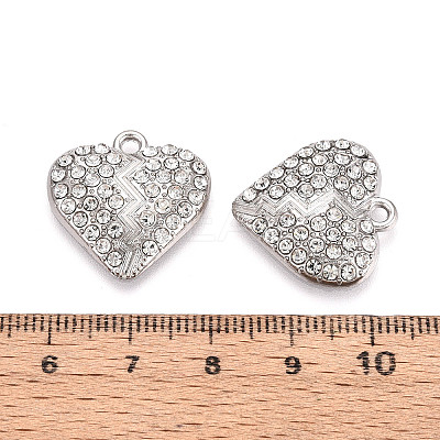Alloy Rhinestone Pendants FIND-N008-11P-1