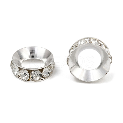 Brass Rhinestone Spacer Beads RB-A020-14mm-01S-1
