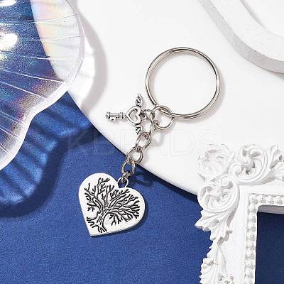 Valentine's Day Heart Alloy Pendant Keychain KEYC-JKC00625-04-1